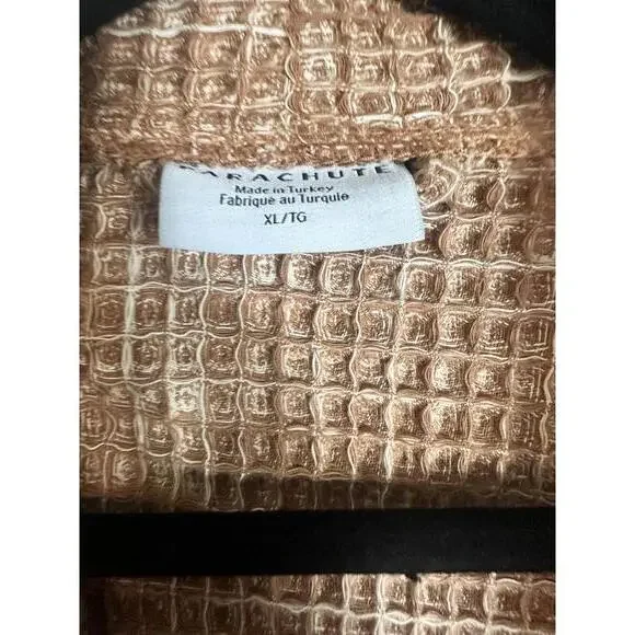 PARACHUTE Terra Brown Turkish cotton waffle weave bath robe XL Unisex - Picture 3 of 3